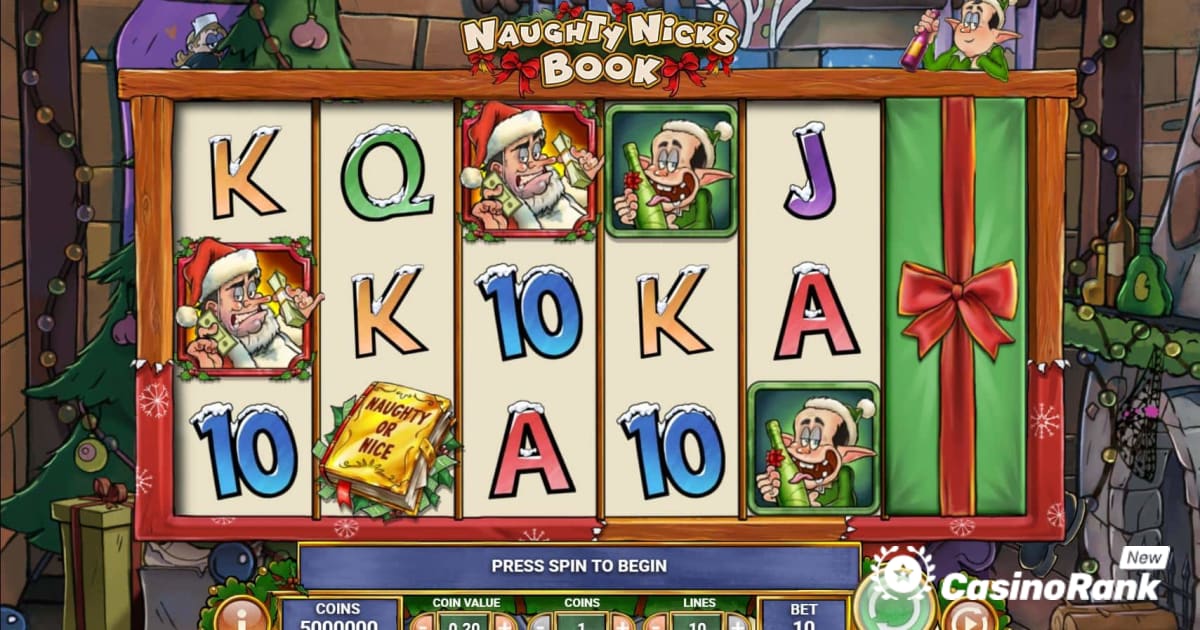Play'n Go'nun En Yeni Noel Temalı Slotlarını Deneyimleyin: Naughty Nick's Book